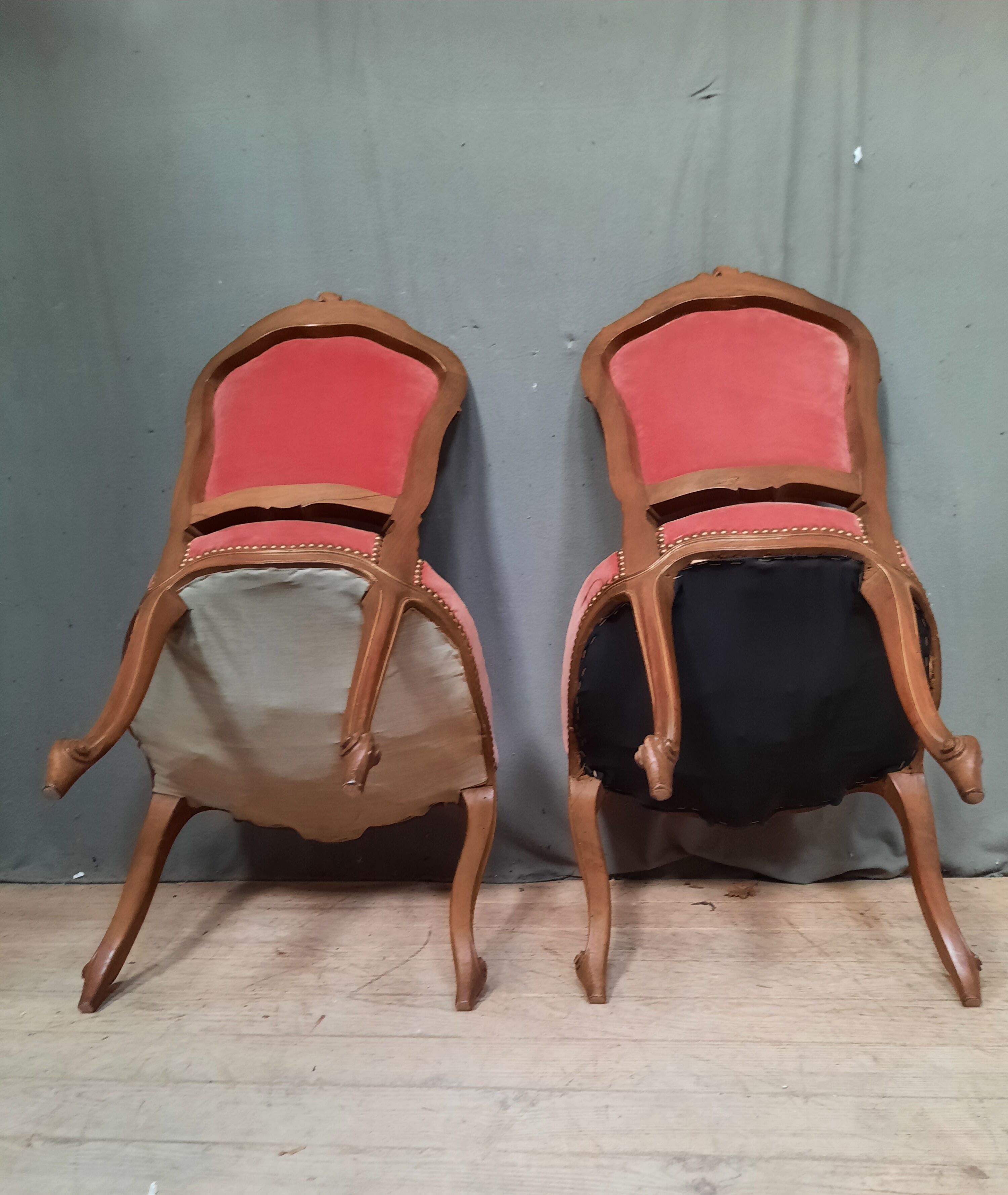 Pair of Louis XV style chairs