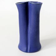 Vase soliflore en céramique bleue, Aage Würtz Danemark, années 60
