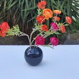 Signed ceramic flower-picker ball