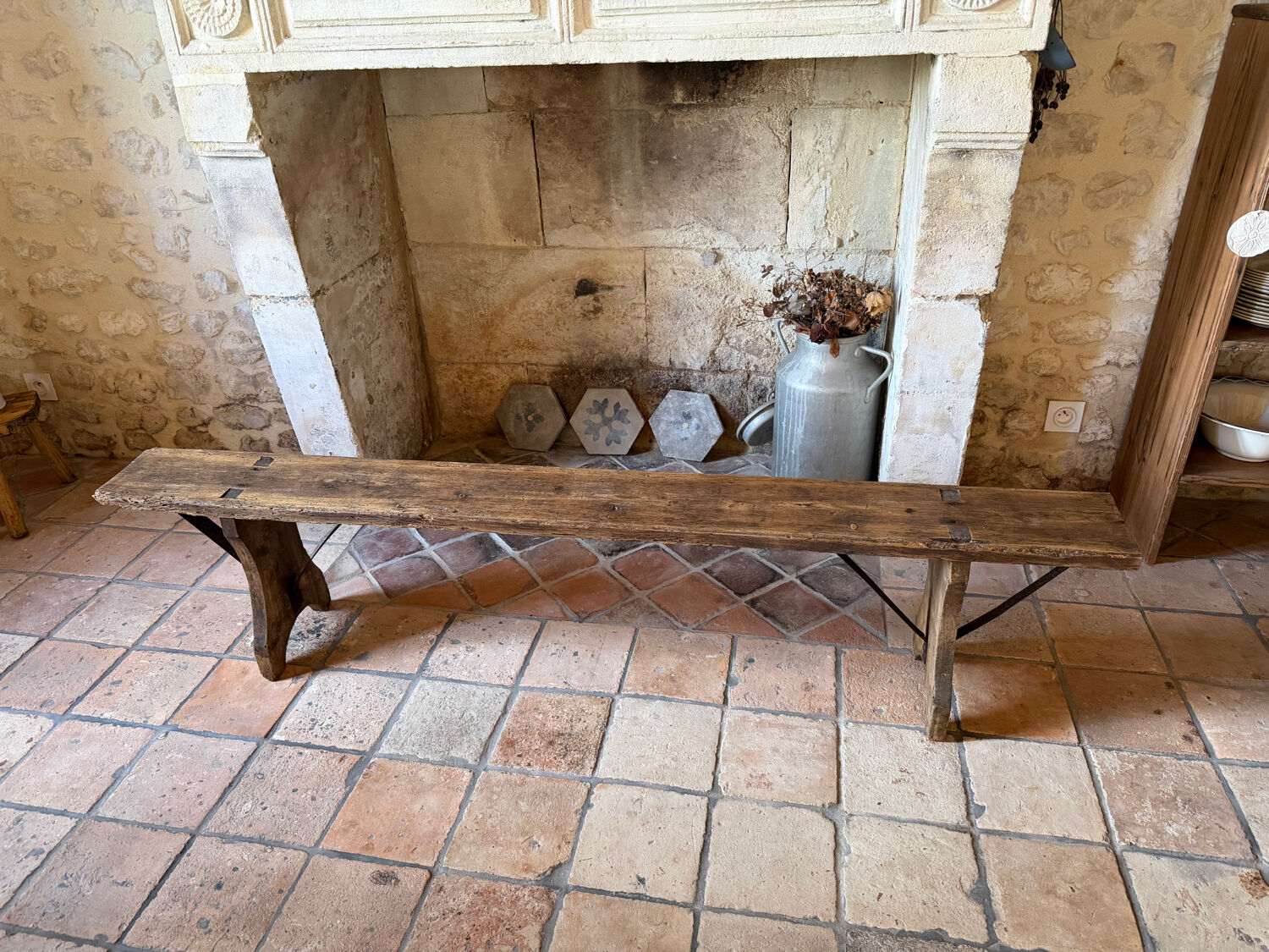 Banc de ferme rénové