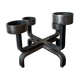 Wrought iron candle holder, artistic ironwork, brutalist candlestick, handcrafted industrial