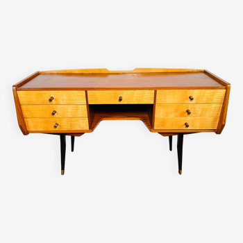 Bureau en teck et érable de style rétro 1960