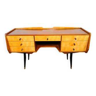 Bureau en teck et érable de style rétro 1960