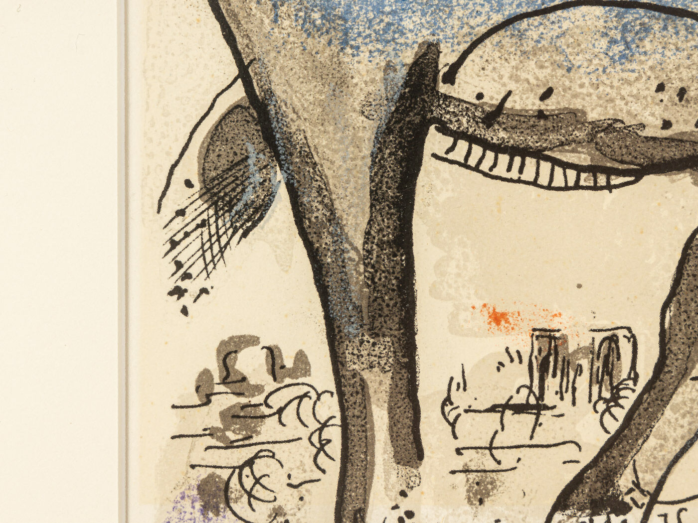 Marc chagall – “la vache bleue”, original lithography with certificate