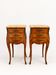 Pair French Rosewood Nightstands, Louis XV Marquetry Bedside Tables