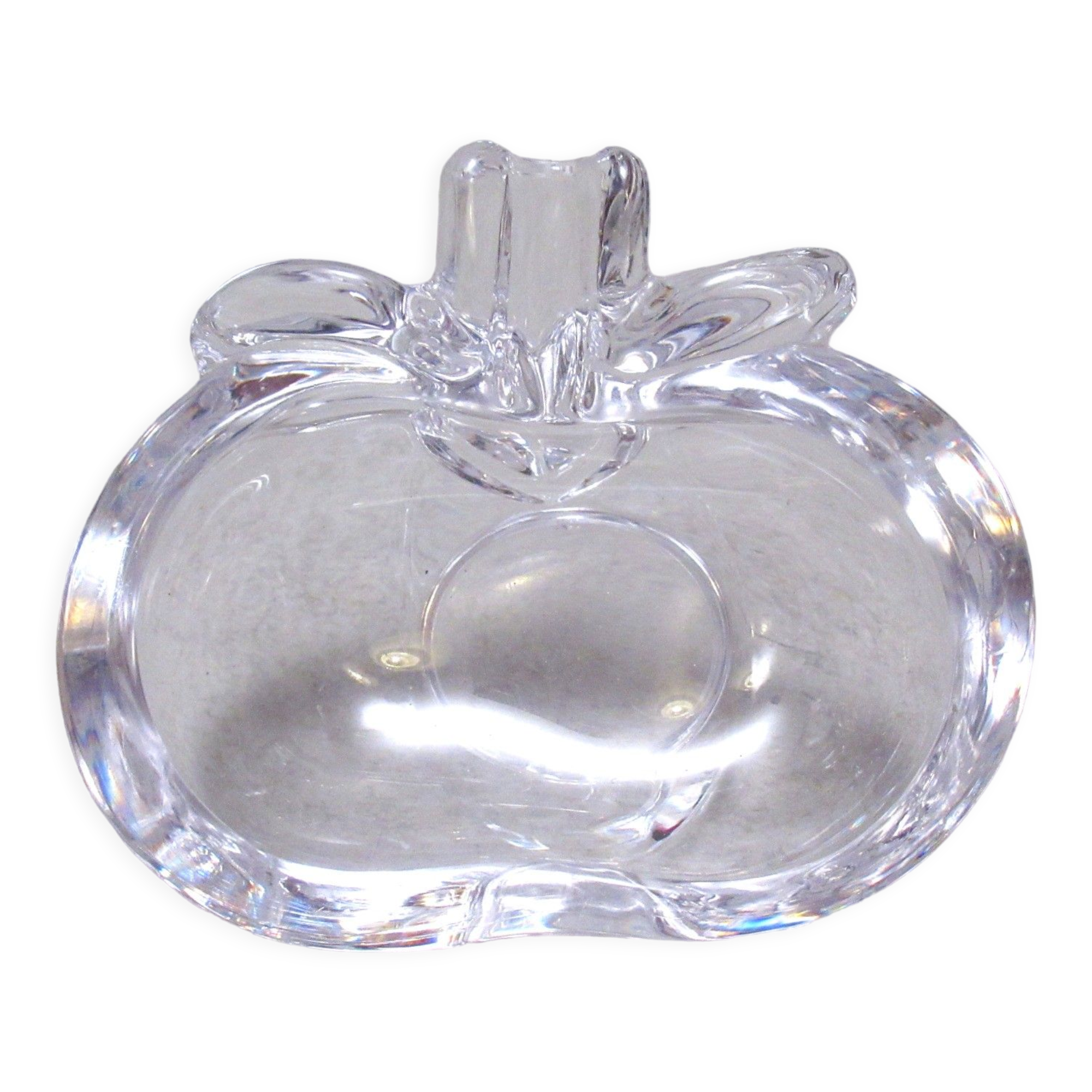 Cendrier pomme en cristal années 70