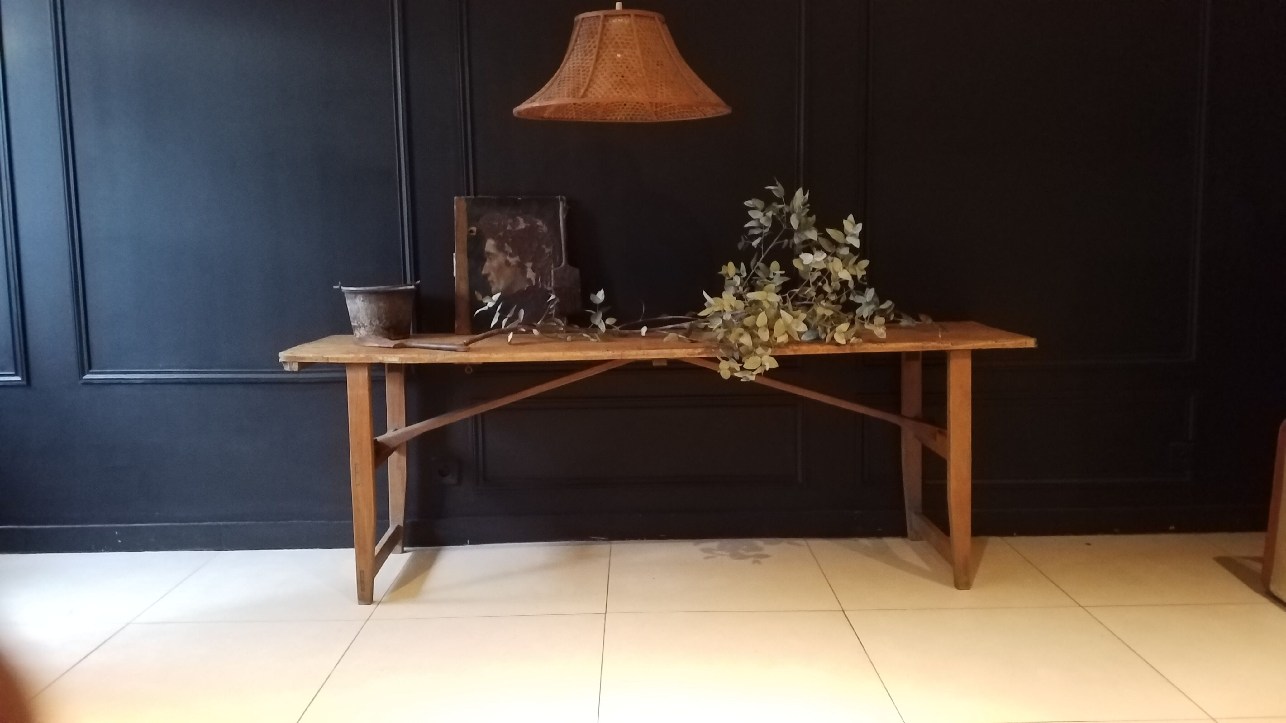 Folding brewery table