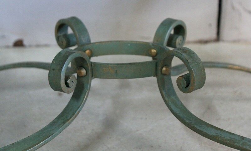 Marble and Forged Iron Low Table - 1950