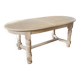 Table ovale avec rallonge intégrée