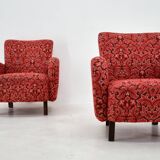2 fauteuils Art Déco H-283 par Jindřich Halabala, années 1949