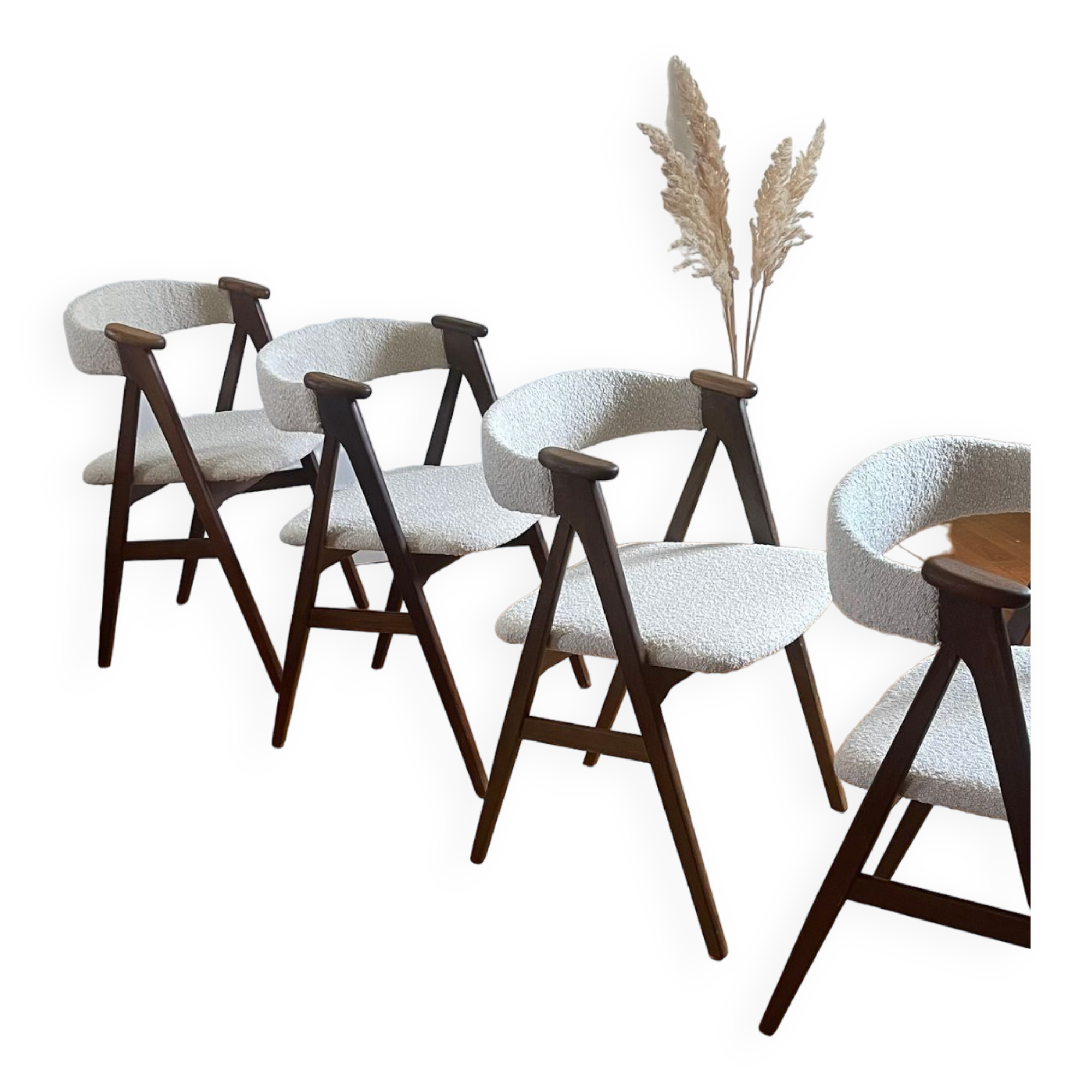 Vintage Danish teak chairs by Kai Kristiansen