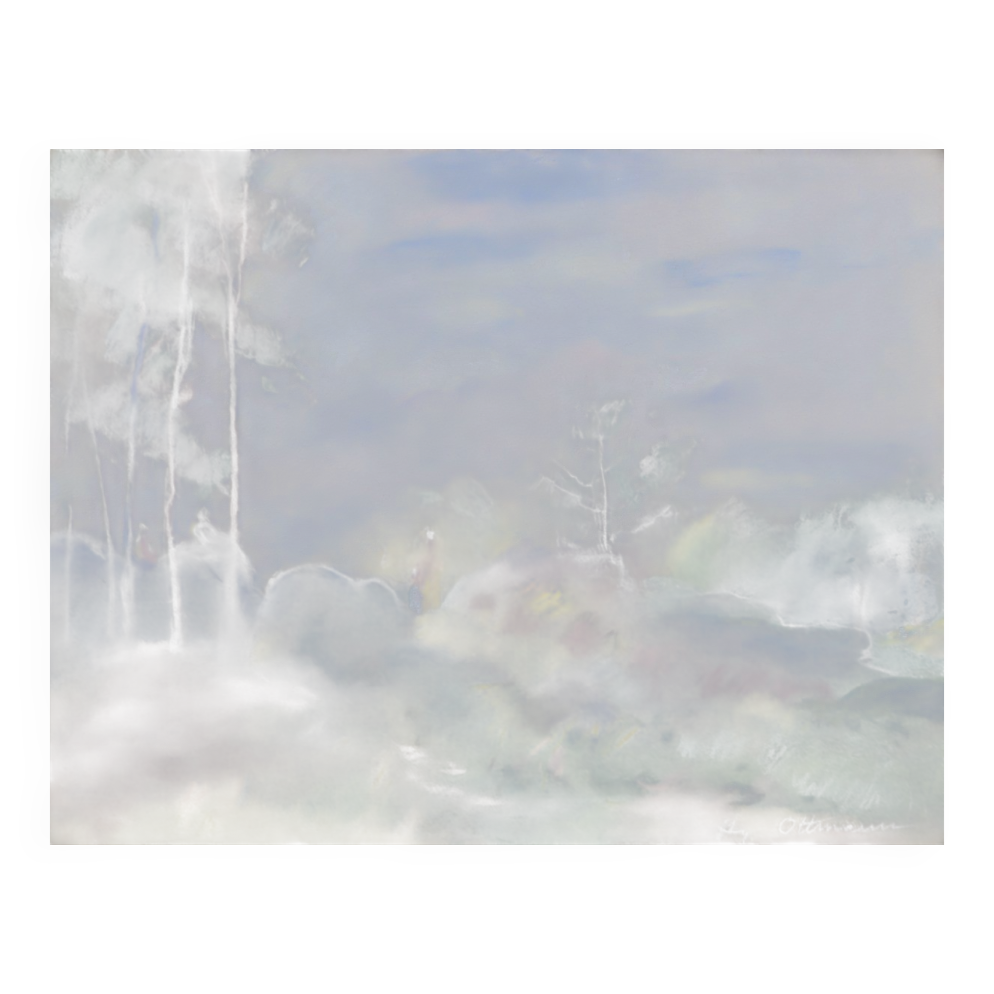 Henry Ottmann (1877-1927) Edge of the woods in the mist, signed pastel