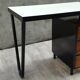 Modernist desk in metal and wood, 1950 s