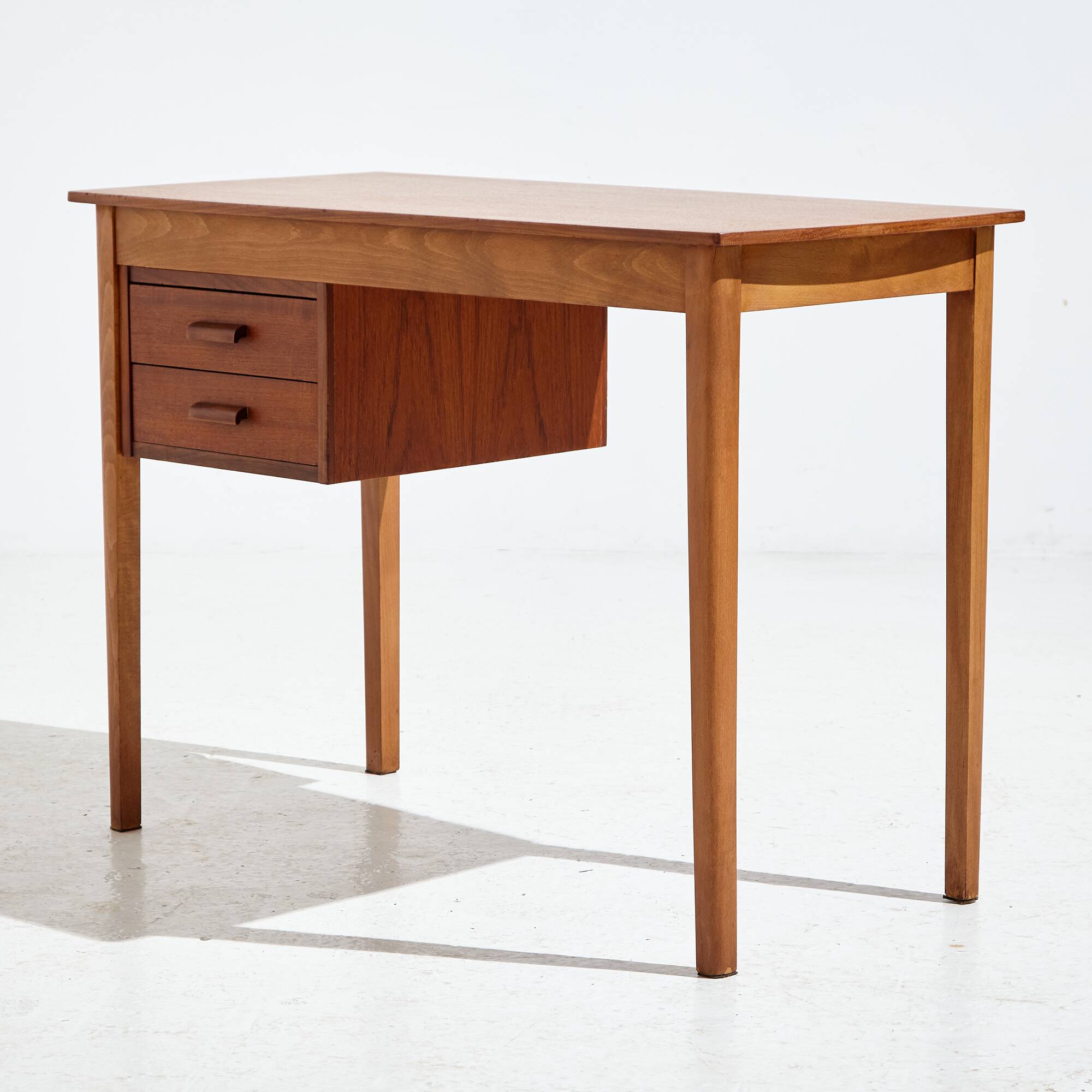 Restored teak and beech desk