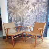 Pair of rope armchairs by Bas Van Pelt