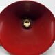 Vintage 1950s Red Metal Industrial Pendant Light