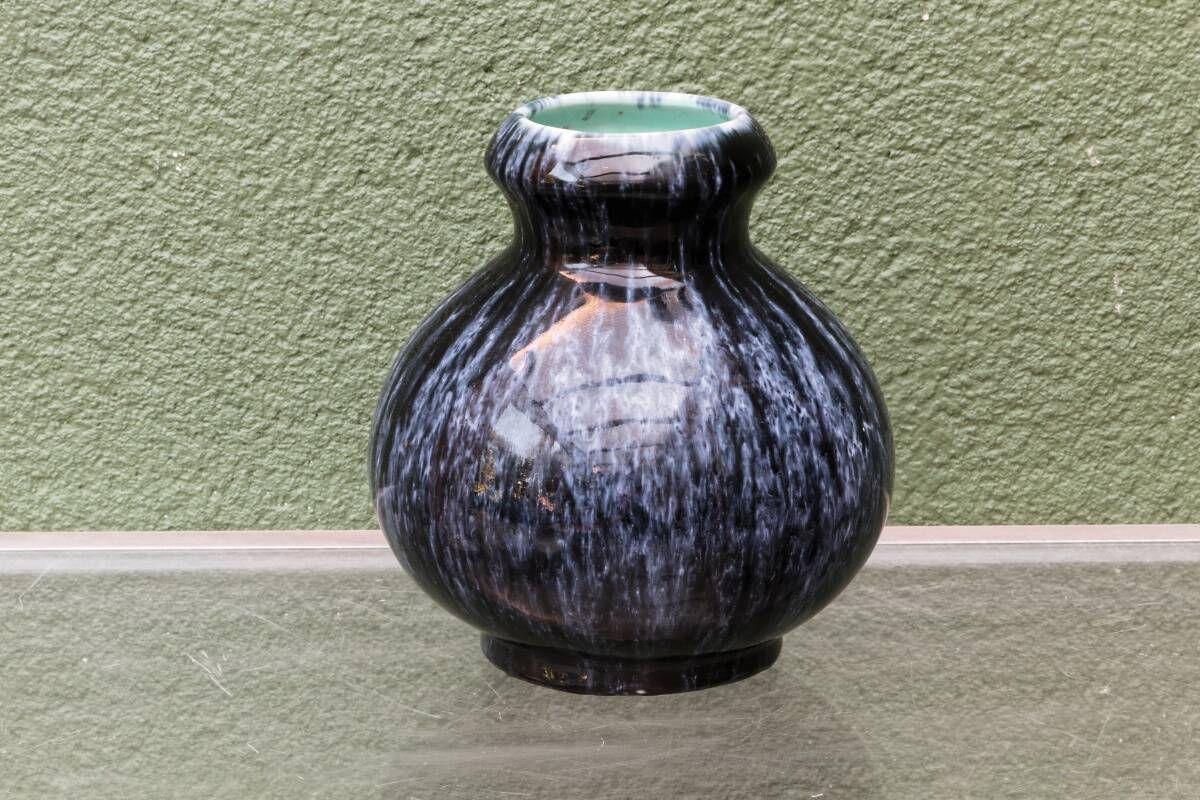 Boch Frères Keramis round vase, Art Deco