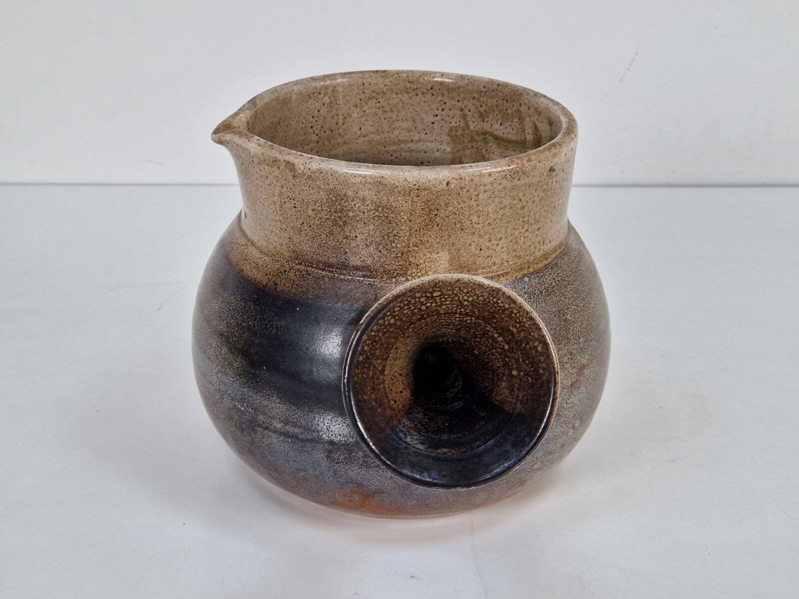 Vintage Glazed Sandstone Jug by Roland Zobel for Atelier Les Cycladen, ​​France, 1970s