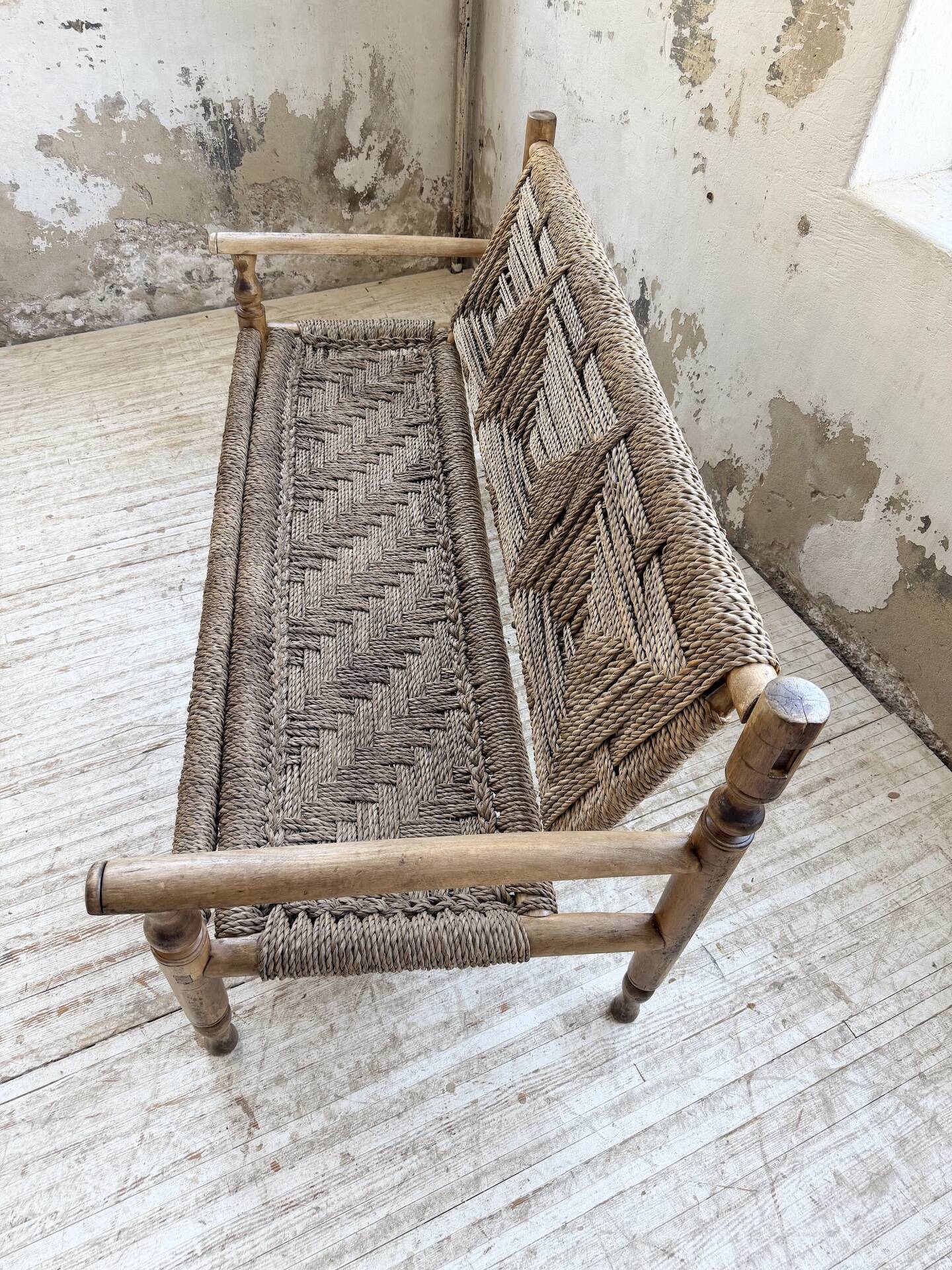 Audoux and Minet cord bench