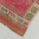 3x10 Faded Pink Handmade Orientel Runner, Decorative Hall Rug, 92x307Cm
