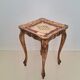 Table d'appoint en bois doré florentin italien du milieu du siècle avec peinture à la main F