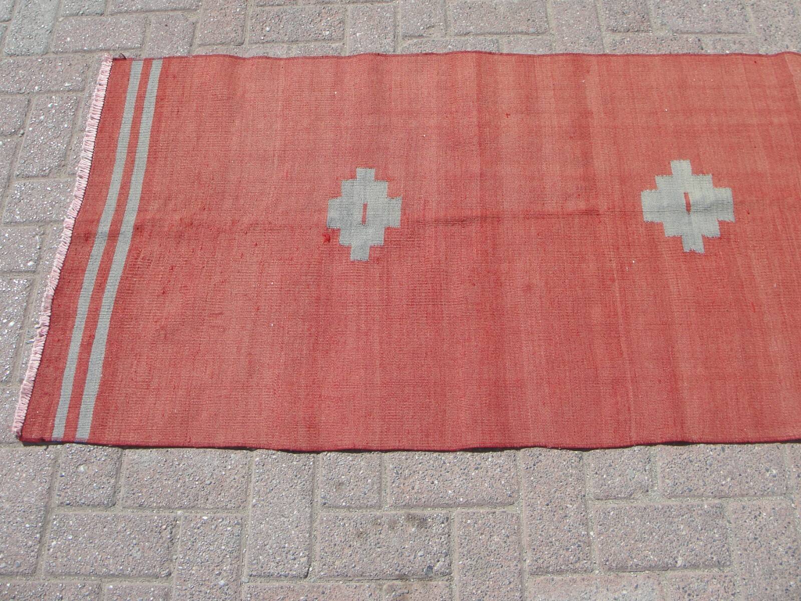 small red runner kilim rug - handmade rugs for hallway