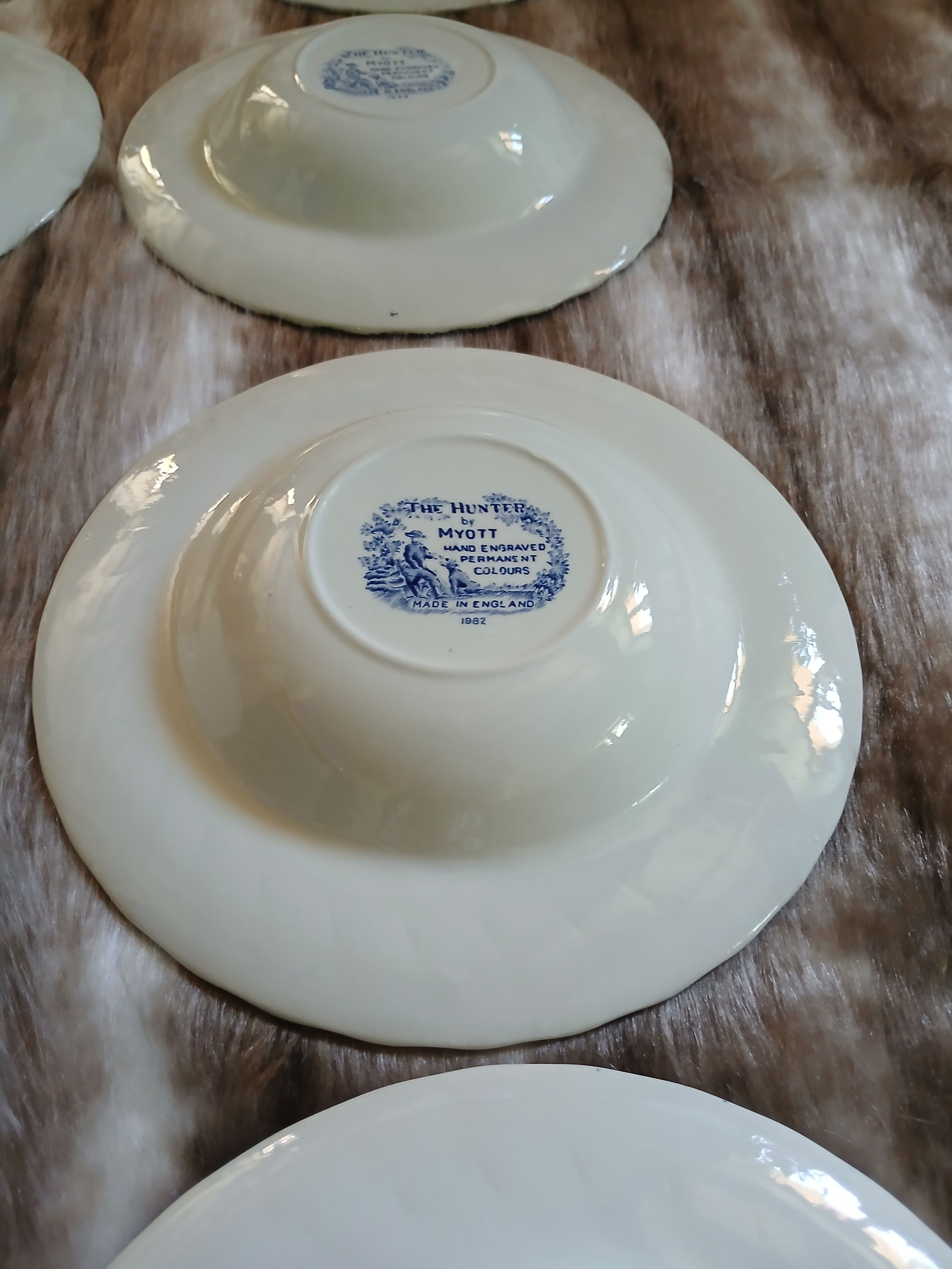 8 antique Myott deep plates