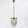 Italian Brass and Murano Glass Ceiling Lamp, 1970s
