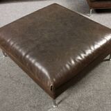 Gigantic modular leather sofa design for 12 people.