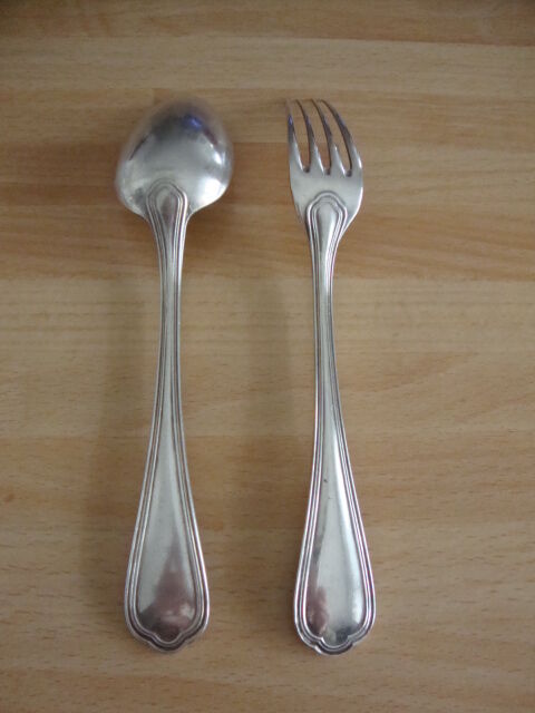 Christofle child cutlery in silver metal