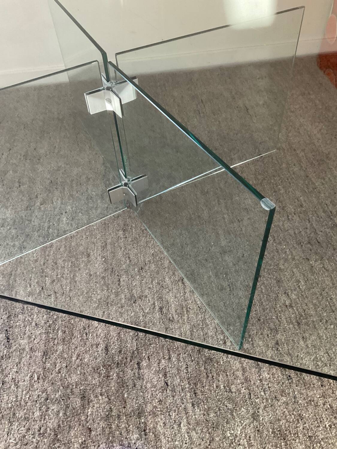 Vintage Ikea glass coffee table