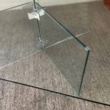 Vintage Ikea glass coffee table