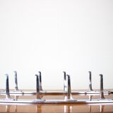 -chrome meat holders,1930s,czechoslovakia