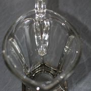 Pichet verseuse vintage art déco cristal pieds argenté