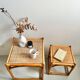 Tables gigognes bambou rotin osier - 1950/60