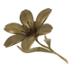Sculpture figurine cendrier en laiton fleur de lys du milieu du siècle