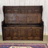 Banc coffre anglais en sapin moderne