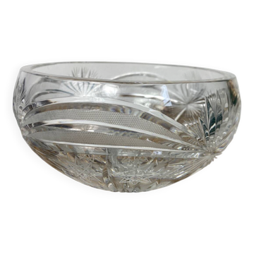 Cut crystal salad bowl