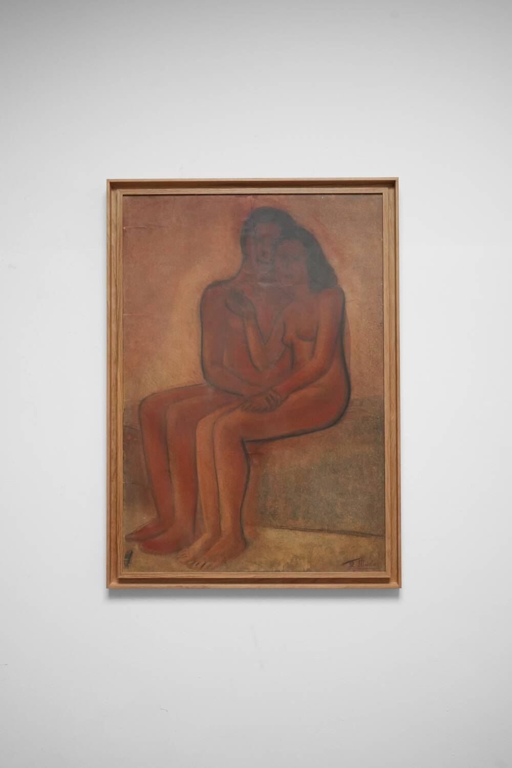 Naked couple painting, 1970s.