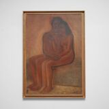 Naked couple painting, 1970s.