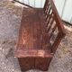 Rustic chest bench in old patina fir.