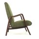 Knicos Armchair in Wengé with Green Upholstery | very rare dutch design
