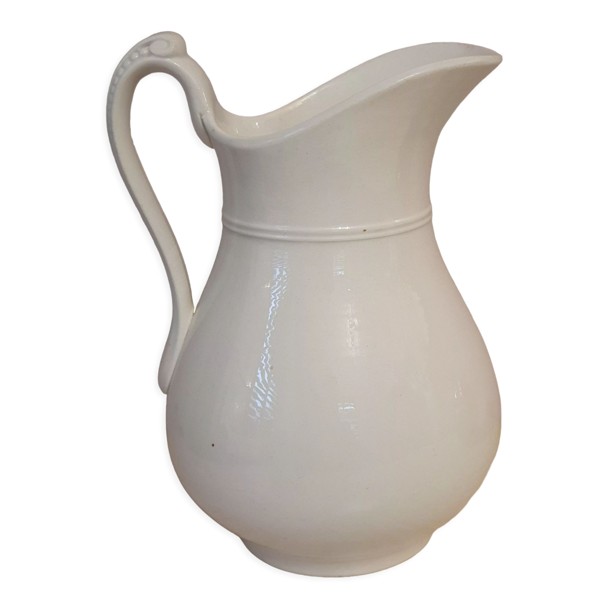 Antique pitcher pitcher in white porcelain