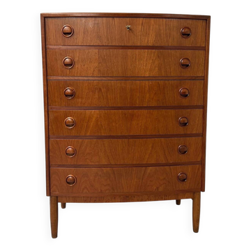 Danish curved chest of drawers, 1960s | teak (2nd)