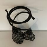 Perforated metal candle holder