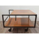 Vintage rolling coffee table by George Frydman circa 1960