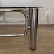 Table basse en chrome et verre fumé