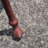 Table basse en fer et verre français - Table de cocktail - Table de salon - Années 80