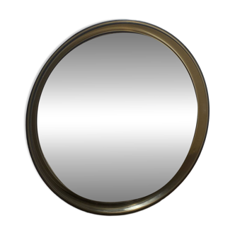 Circular mirror, smoked plastic, 1960s/70s.