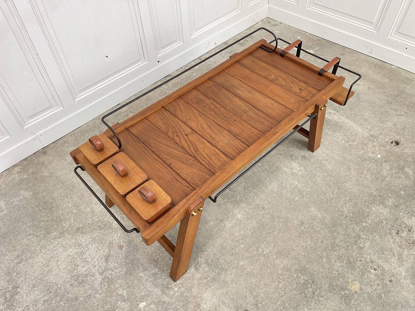 50s coffee table by Jacques Adnet
